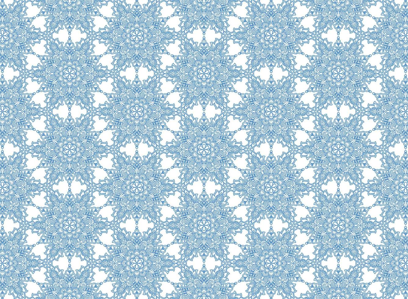 fundo decorativo floral azul vetor