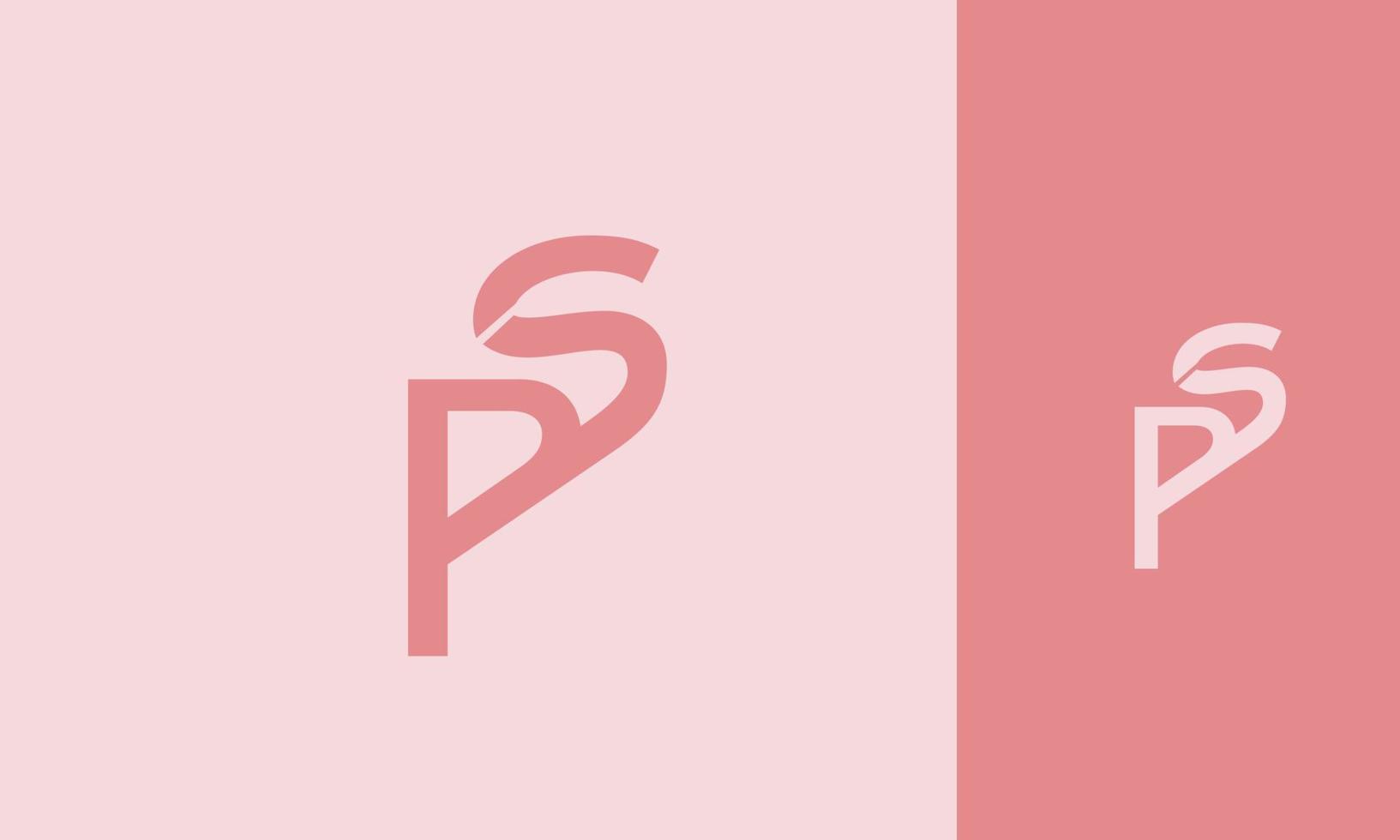 letras do alfabeto iniciais monograma logotipo ps, sp, p e s vetor