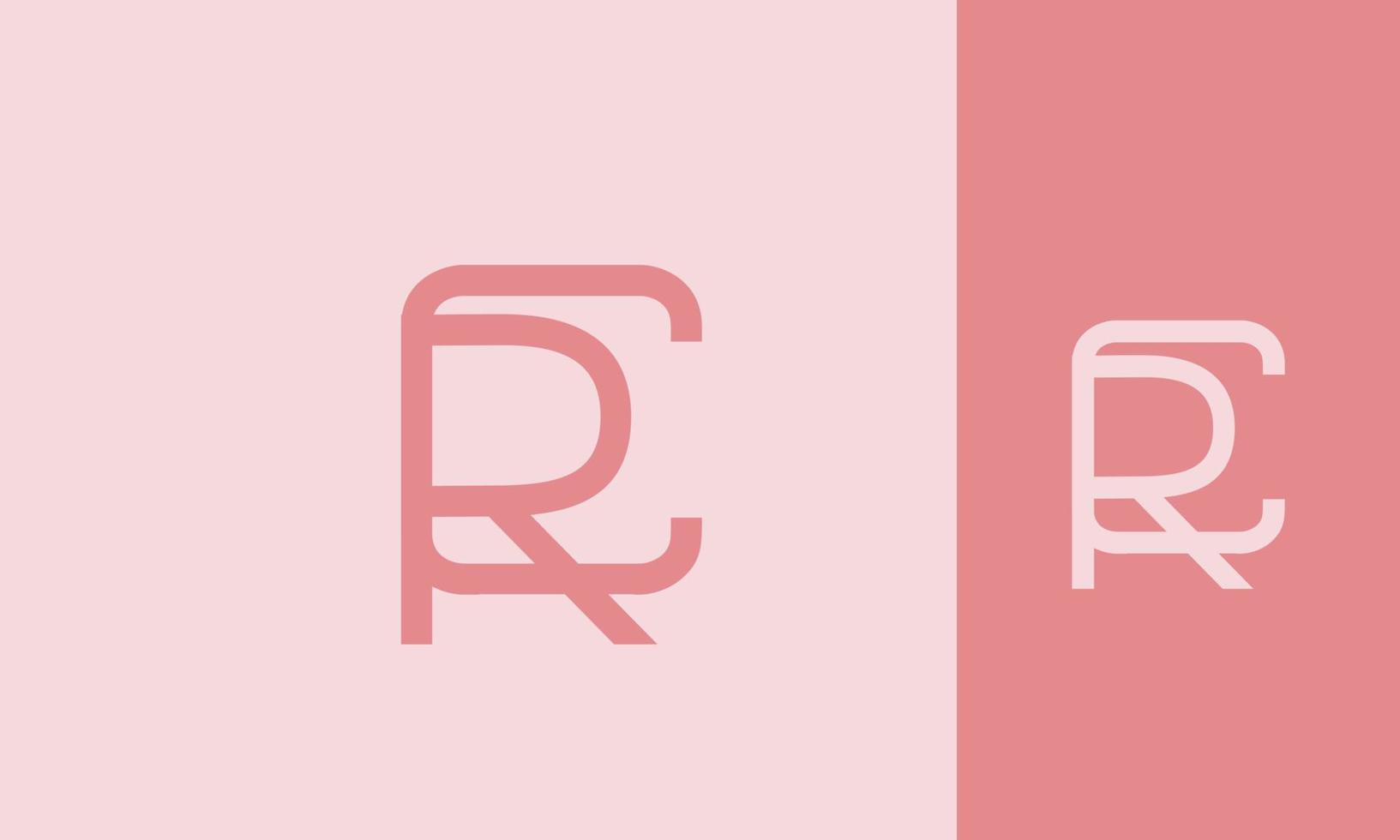 letras do alfabeto iniciais monograma logotipo rc, cr, r e c vetor