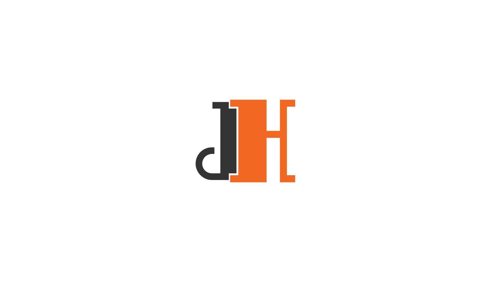letras do alfabeto iniciais monograma logotipo jh, hj, j e h vetor