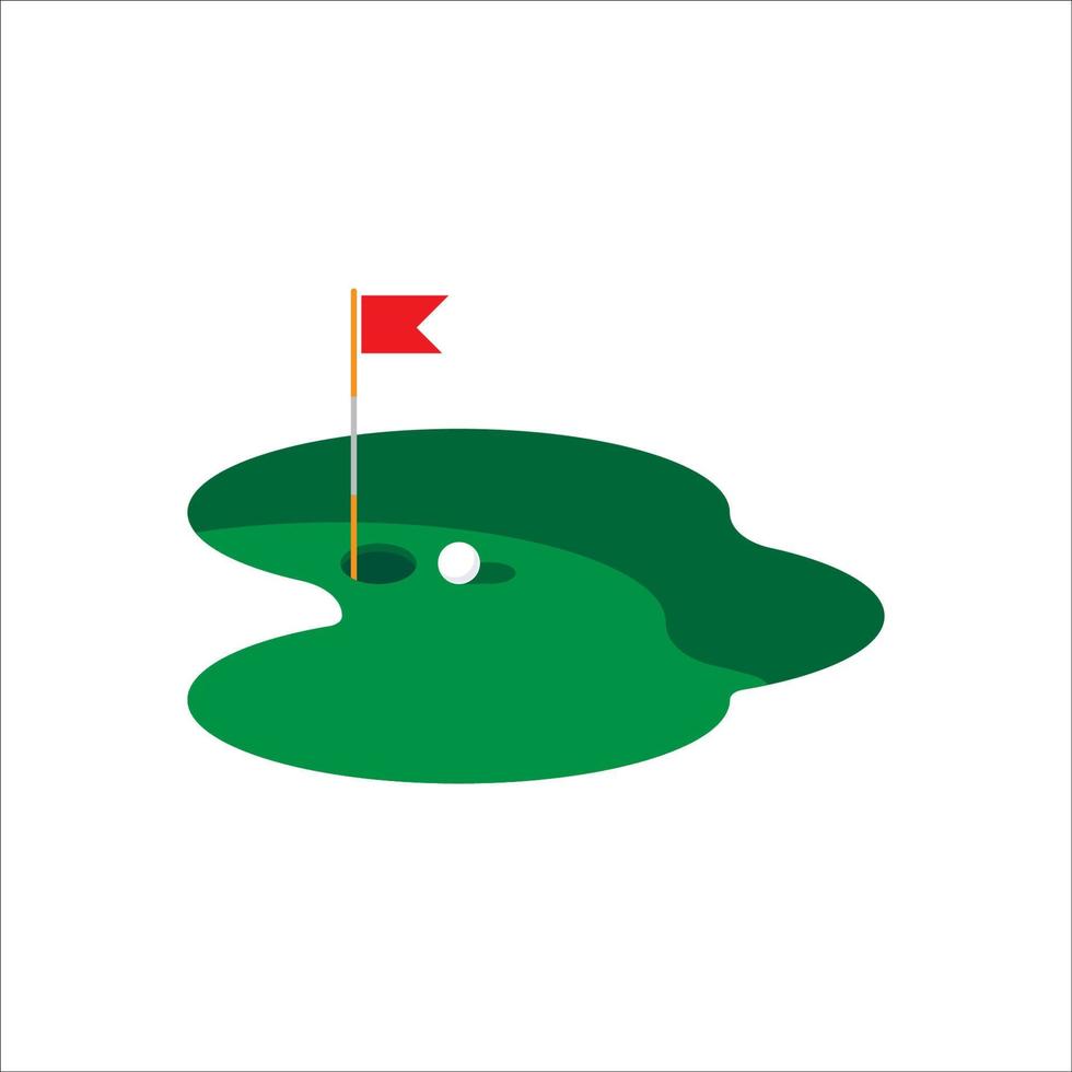 ilustração em vetor logotipo modelo de golfe