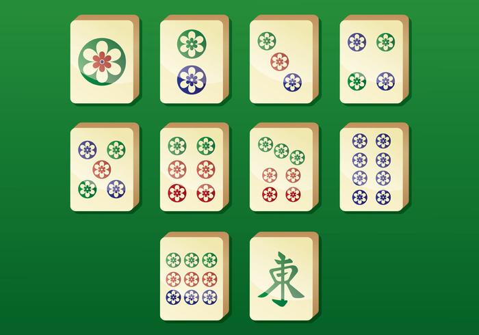 Ícones do vetor Mahjong