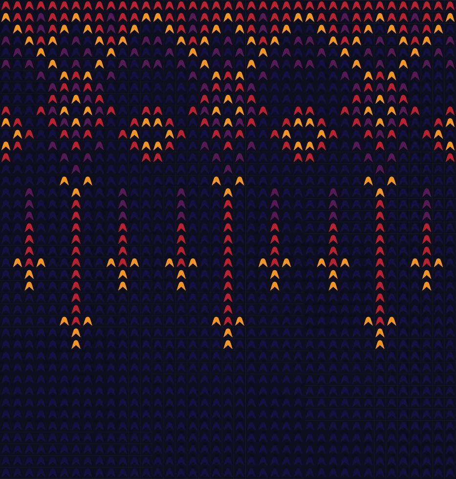 padrão étnico geométrico. design para saree, patola, sari, dupatta, vyshyvanka, rushnyk, dupatta, roupas, tecido, batik, malhas, bordados, ikkat, padrão de pixel. projeto tradicional. vetor