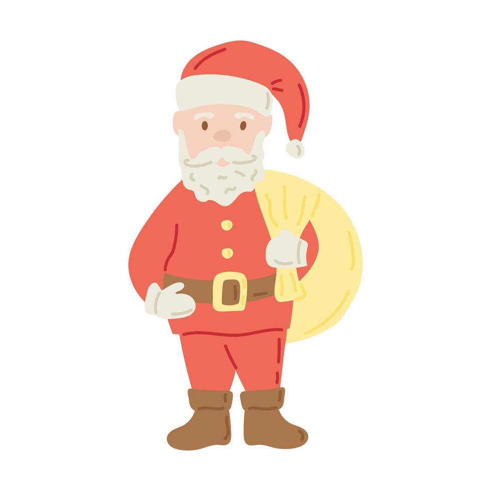 Papai Noel. coleção de natal. ilustração vetorial plana vetor
