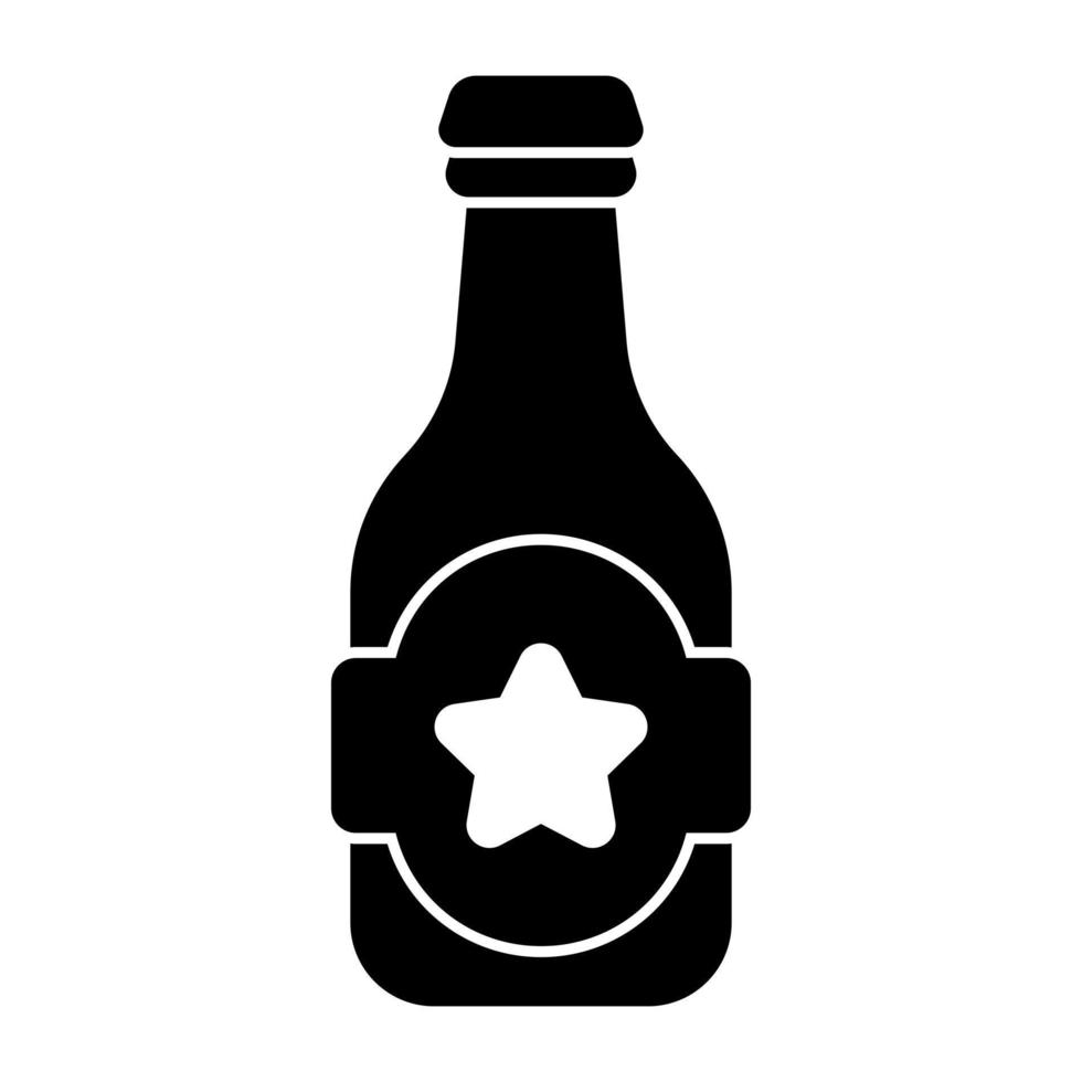 ícone de design moderno de garrafa de vinho vetor