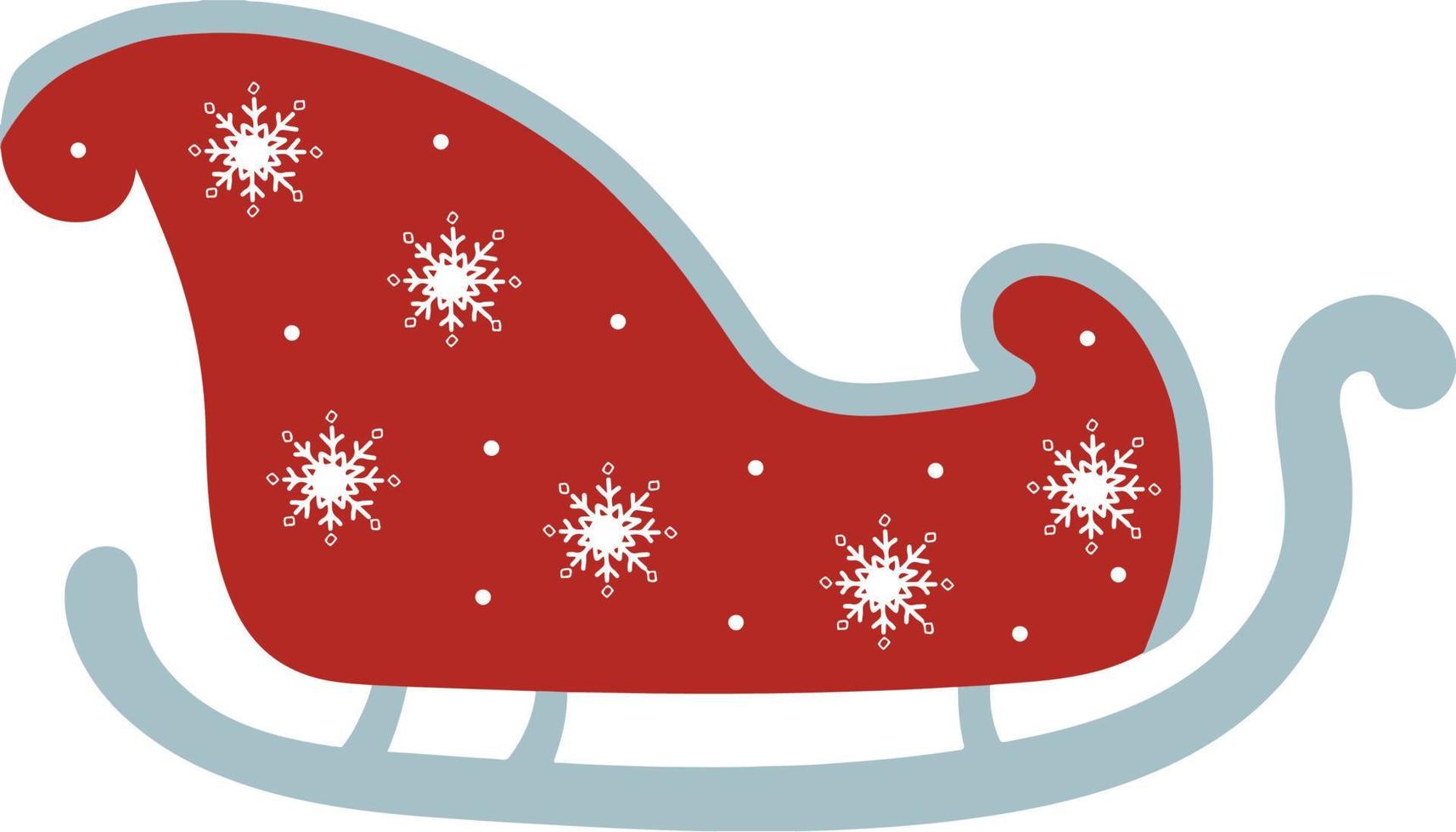 ilustração de trenó de papai noel de natal quente e alegre vetor