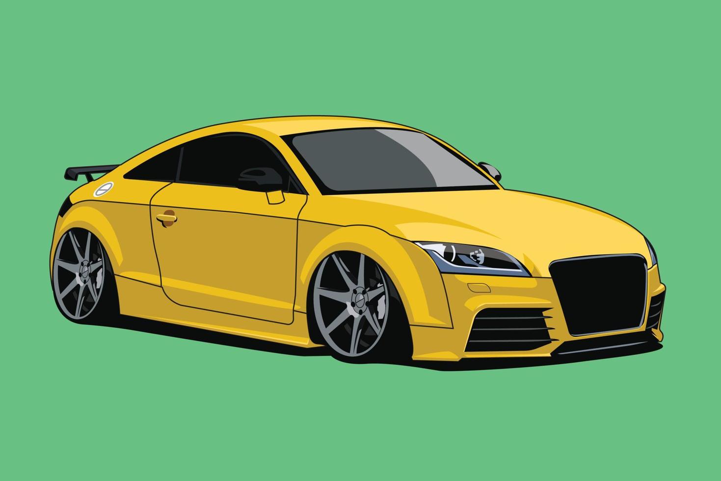 design vetorial de ilustração de carro baixo modificado vetor