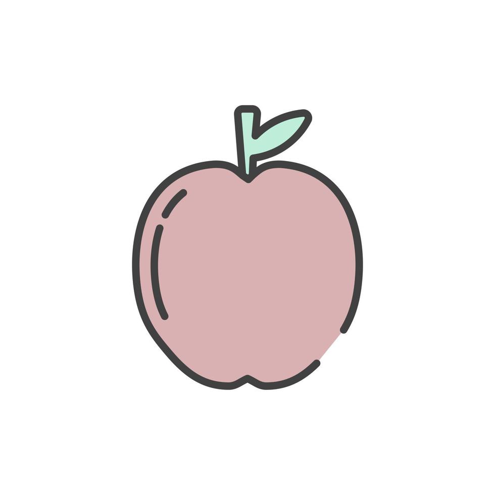 ilustração vetorial ícone apple vetor