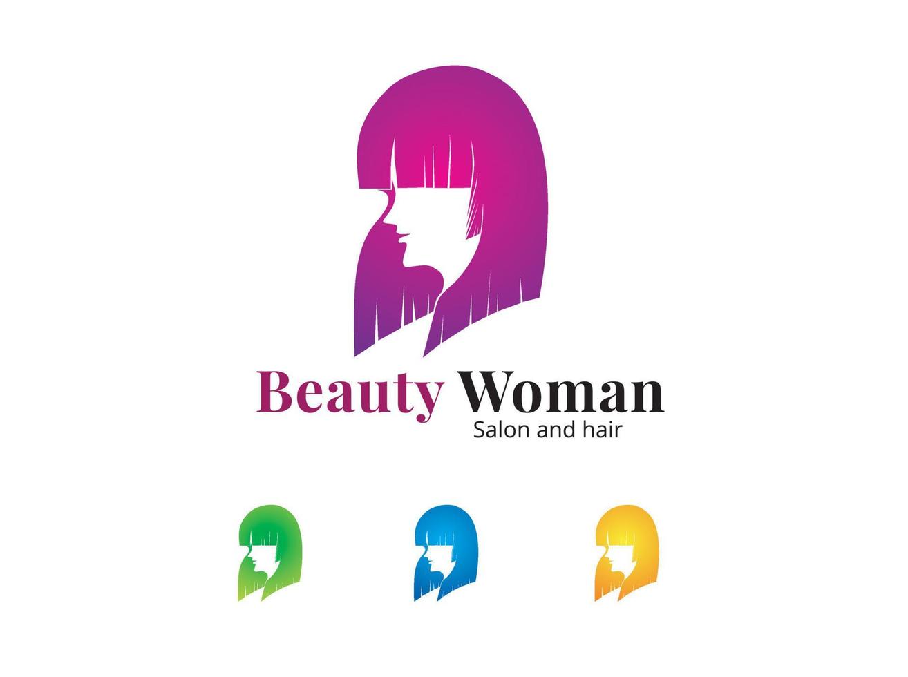 logotipo do salão de beleza mulher vetor