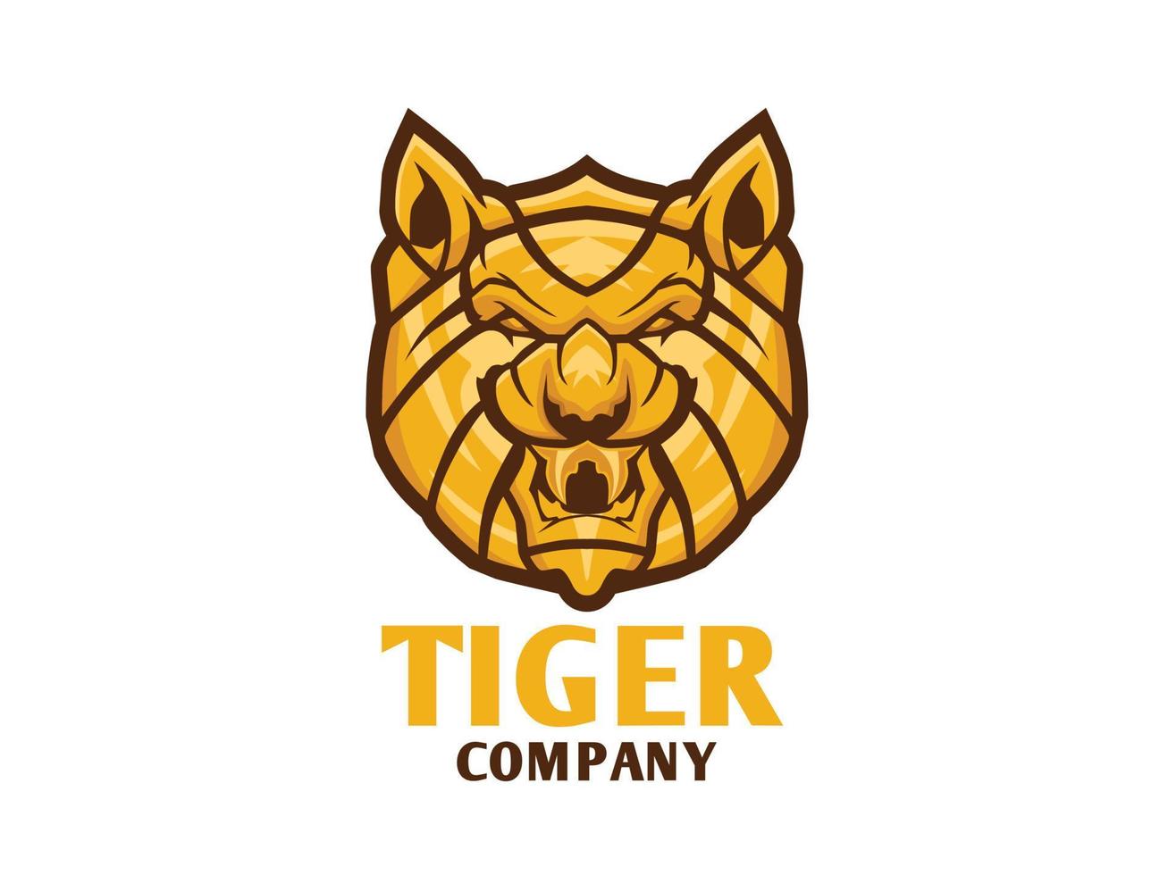 logotipo da cabeça do tigre vetor