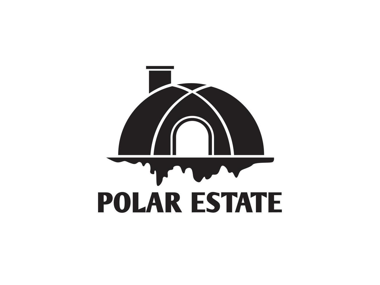 logotipo da propriedade residencial polar vetor