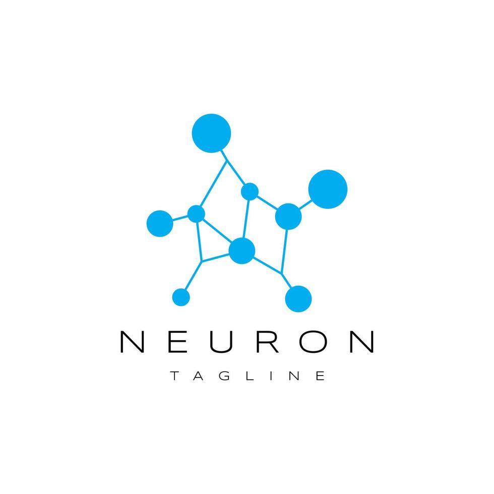 modelo de ícone de vetor de design de logotipo de neurônio