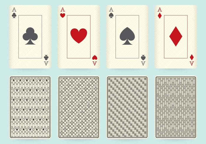 Desenhos de cartas de jogo vetor