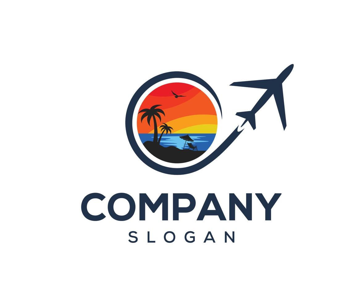 design de logotipo de viagens e turismo vetor