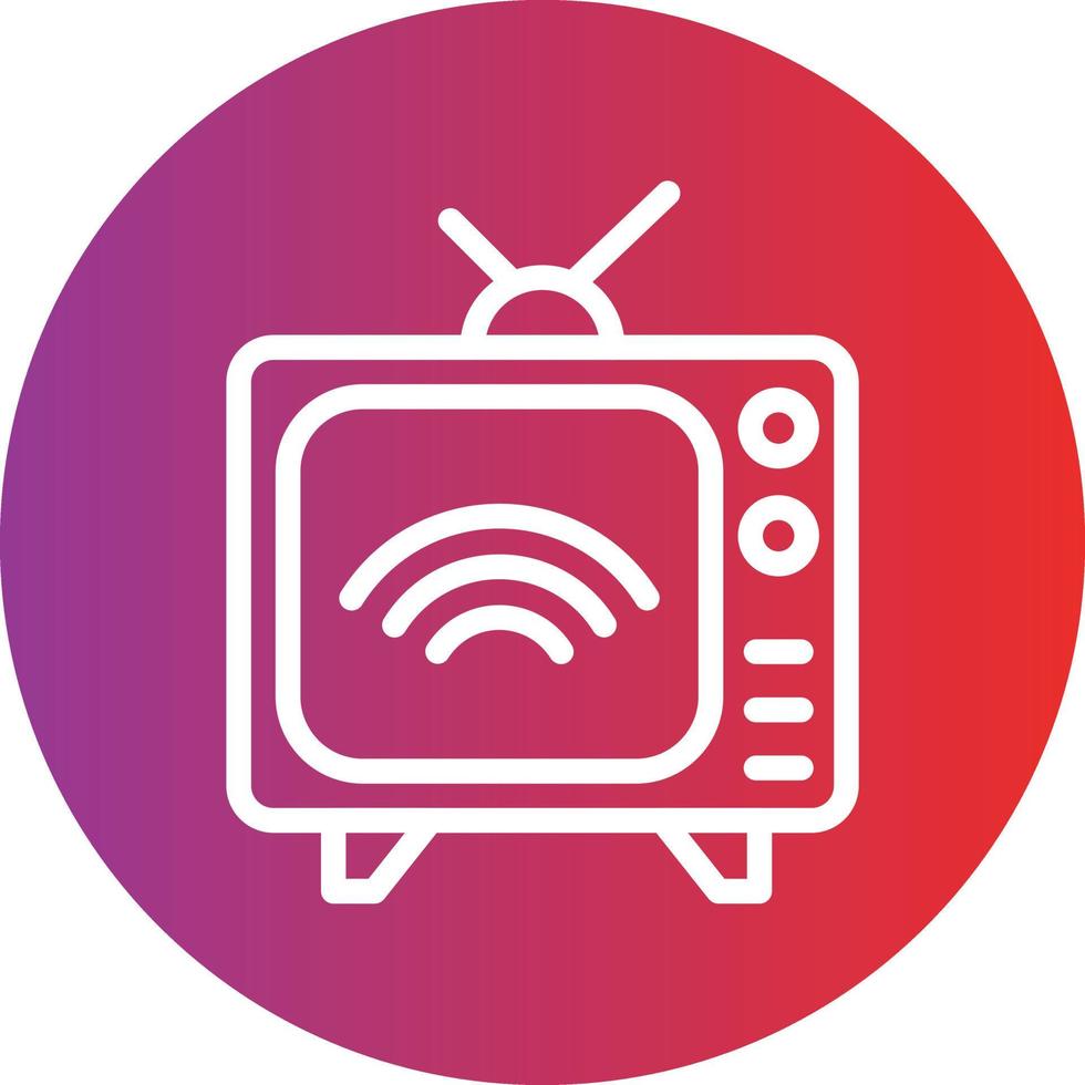 estilo de ícone de tv inteligente vetor