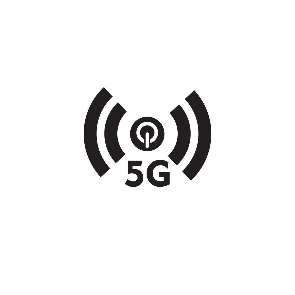 modelo de vetor de sinal de logotipo 5g