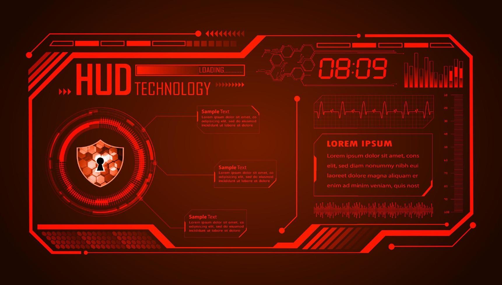 fundo de tecnologia hud moderno vetor