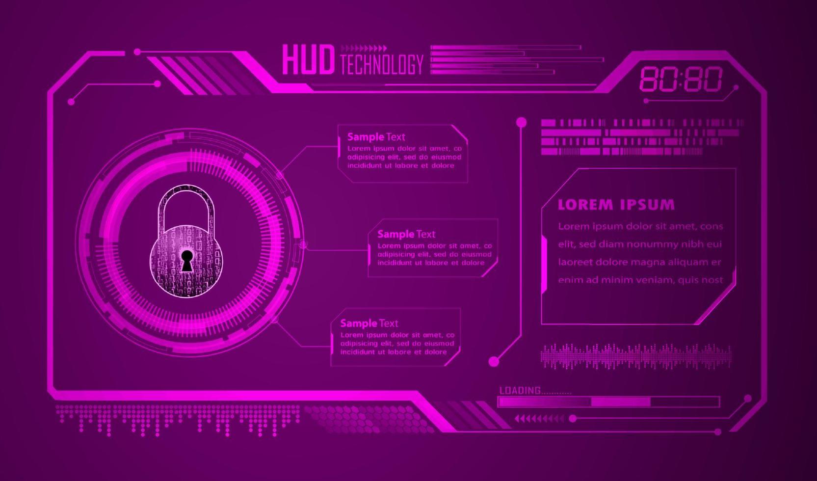 fundo de tecnologia hud moderno vetor