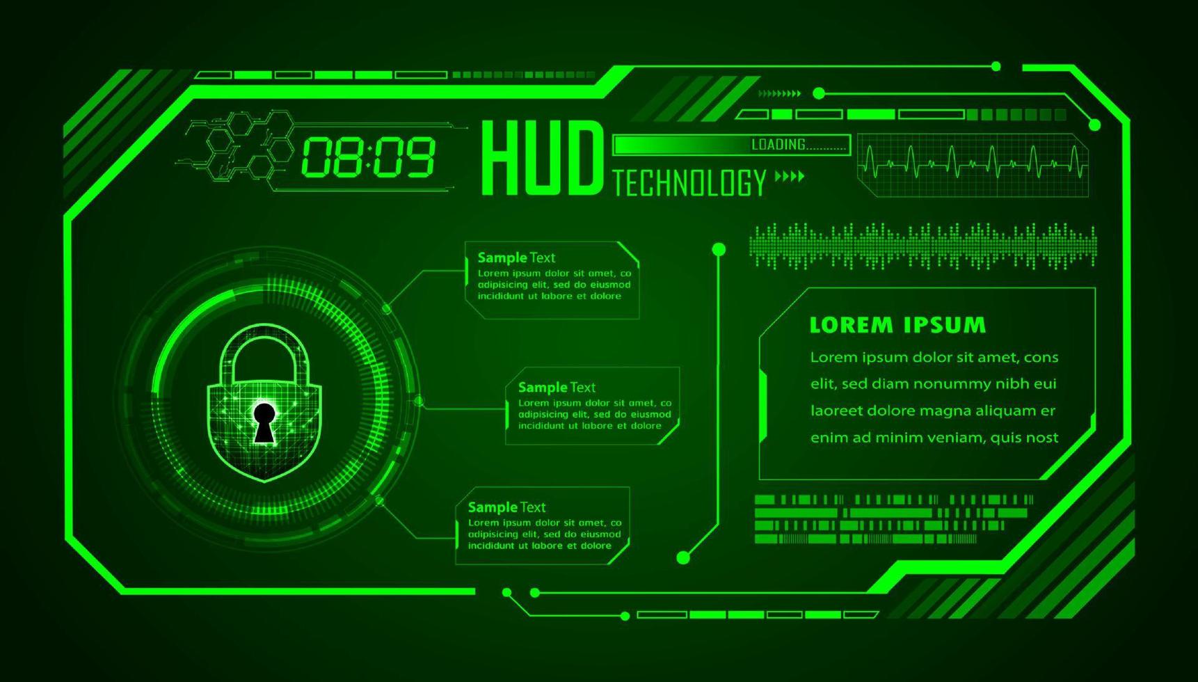 fundo de tecnologia hud moderno vetor