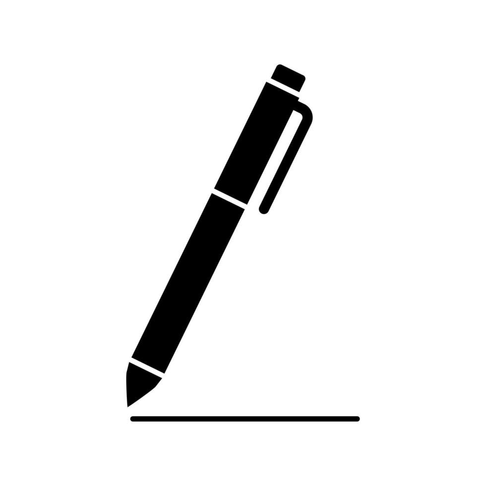 ícone plano de caneta vetor