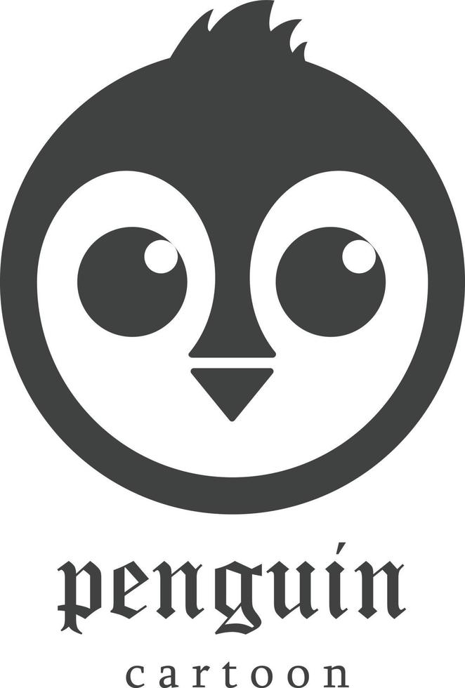 vetor de logotipo de pinguim de desenho animado