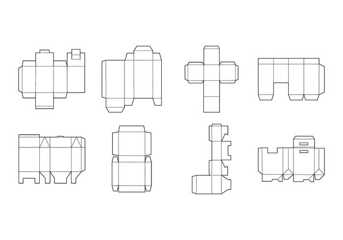 Vector de modelo de embalagem livre