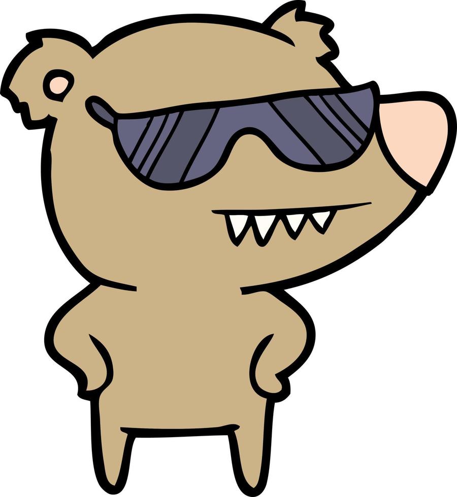 personagem de urso vetorial em estilo cartoon vetor