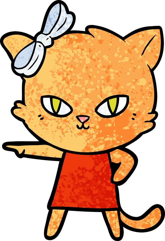 personagem de desenho animado gato vetor