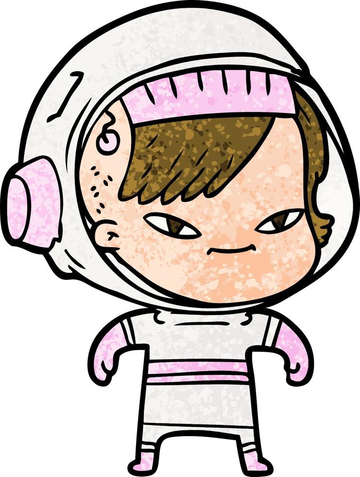 personagem de astronauta vetorial em estilo cartoon vetor