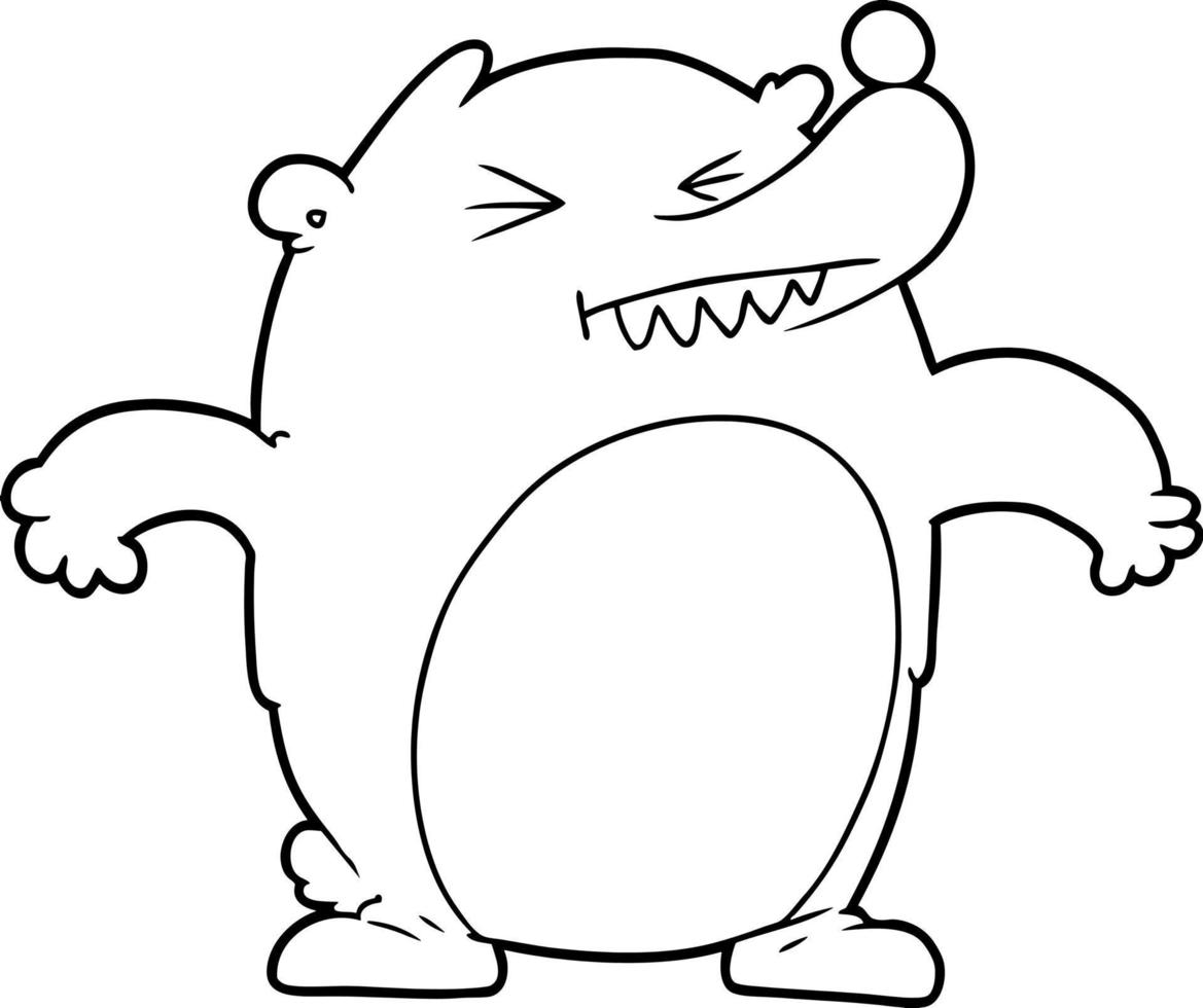 personagem de desenho animado urso polar vetor
