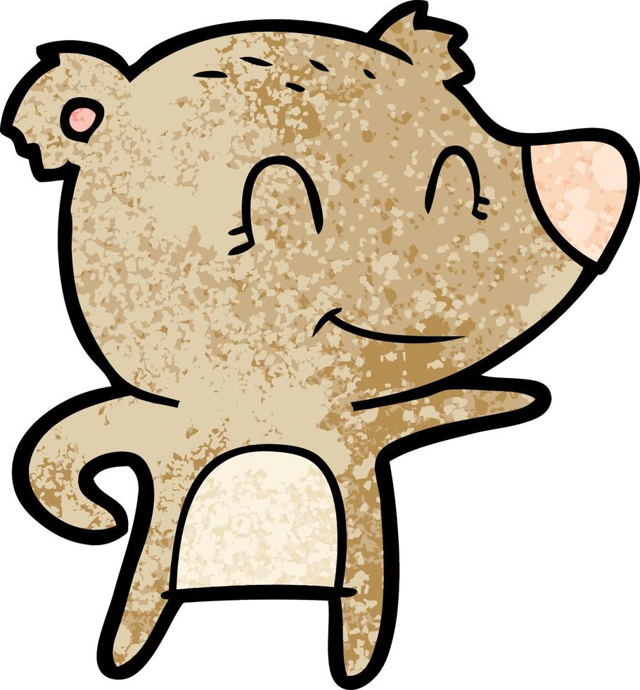 personagem de urso vetorial em estilo cartoon vetor