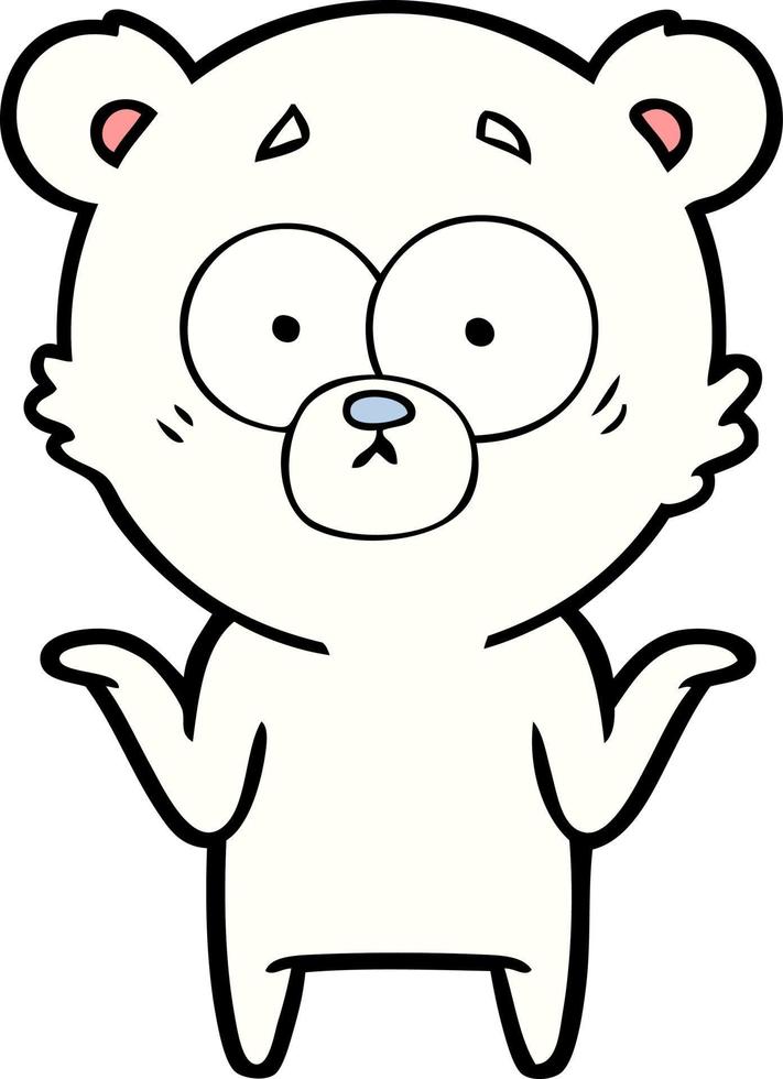 personagem de desenho animado urso polar vetor