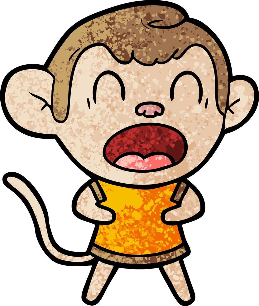 personagem de macaco vetorial em estilo cartoon vetor