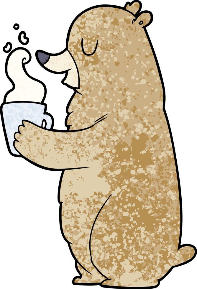 personagem de urso vetorial em estilo cartoon vetor