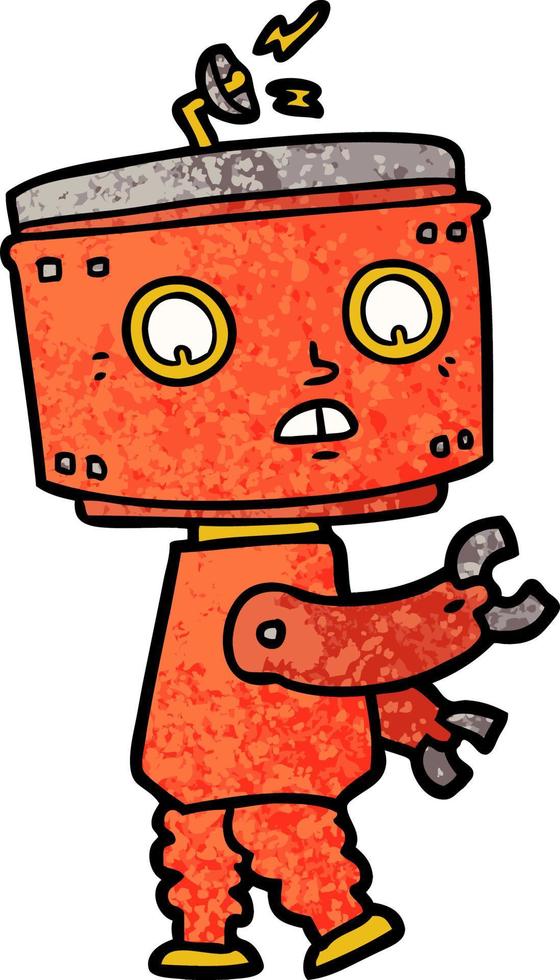 personagem de desenho animado robô vetor