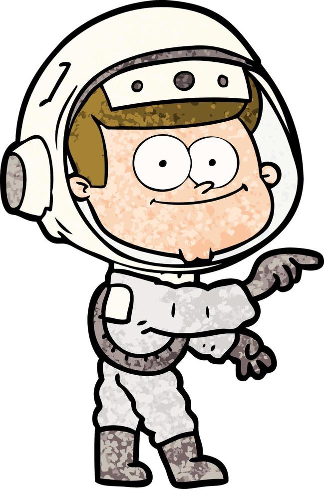 personagem de desenho animado astronauta vetor