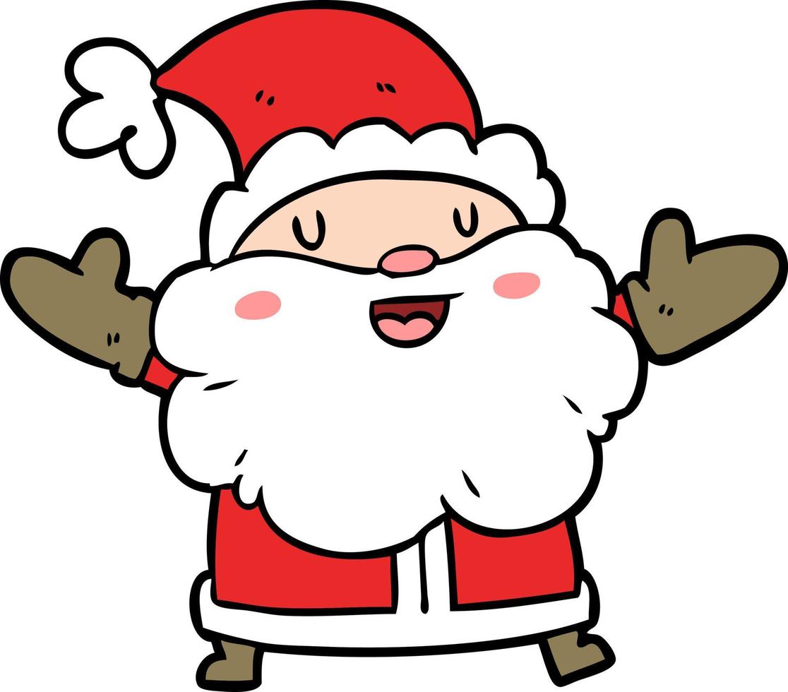 personagem de vetor de papai noel em estilo cartoon