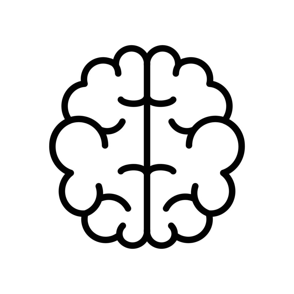 ícone de contorno do cérebro vetor