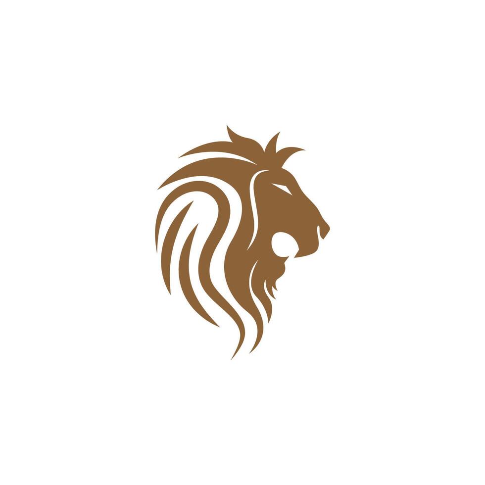 ilustração de design de ícone de logotipo de leão vetor