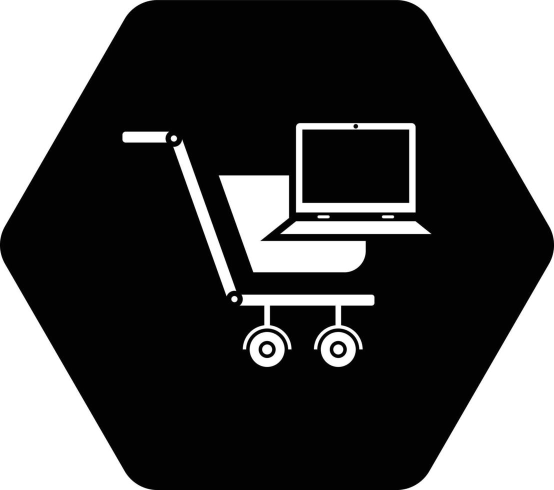 ícone carrinho, ecommerce, compras vetor