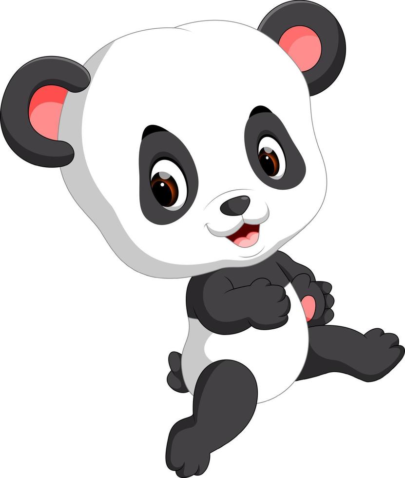 desenho de bebê panda fofo vetor