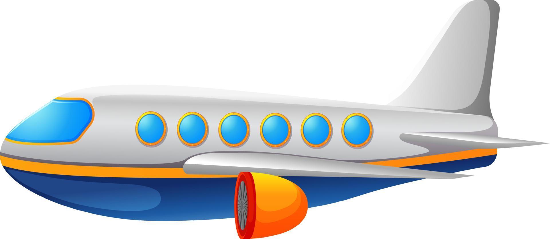 ilustração de um avião comercial em um fundo branco vetor