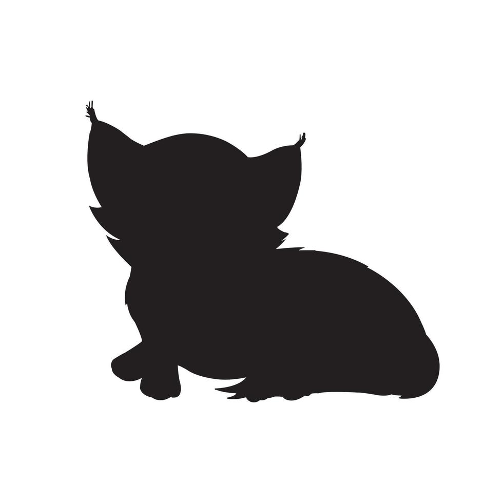 vetor de silhueta de gato de natal isolado na página de colorir de fundo branco para crianças zentangle cat shirt design, logotipo, tatuagem, decoração e livro de colorir para crianças