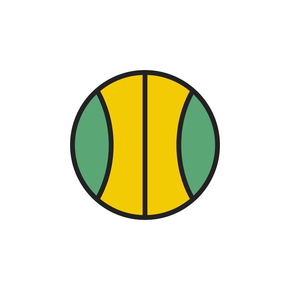 símbolo de ícone de esporte de bola de basquete abstrato vetor