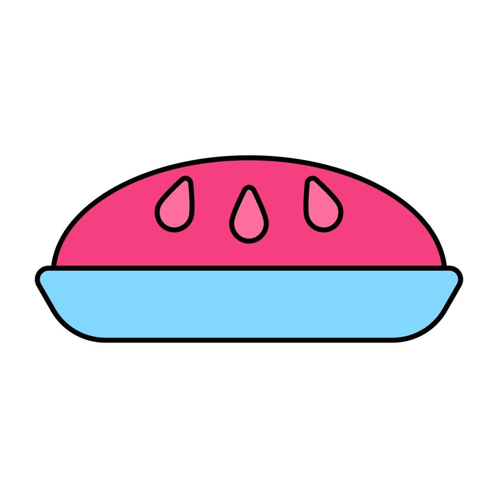 um ícone de design plano de prato de comida vetor