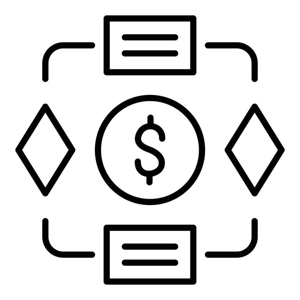estilo de ícone de orçamento do projeto vetor