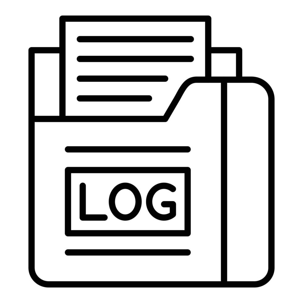 estilo de ícone de logs vetor