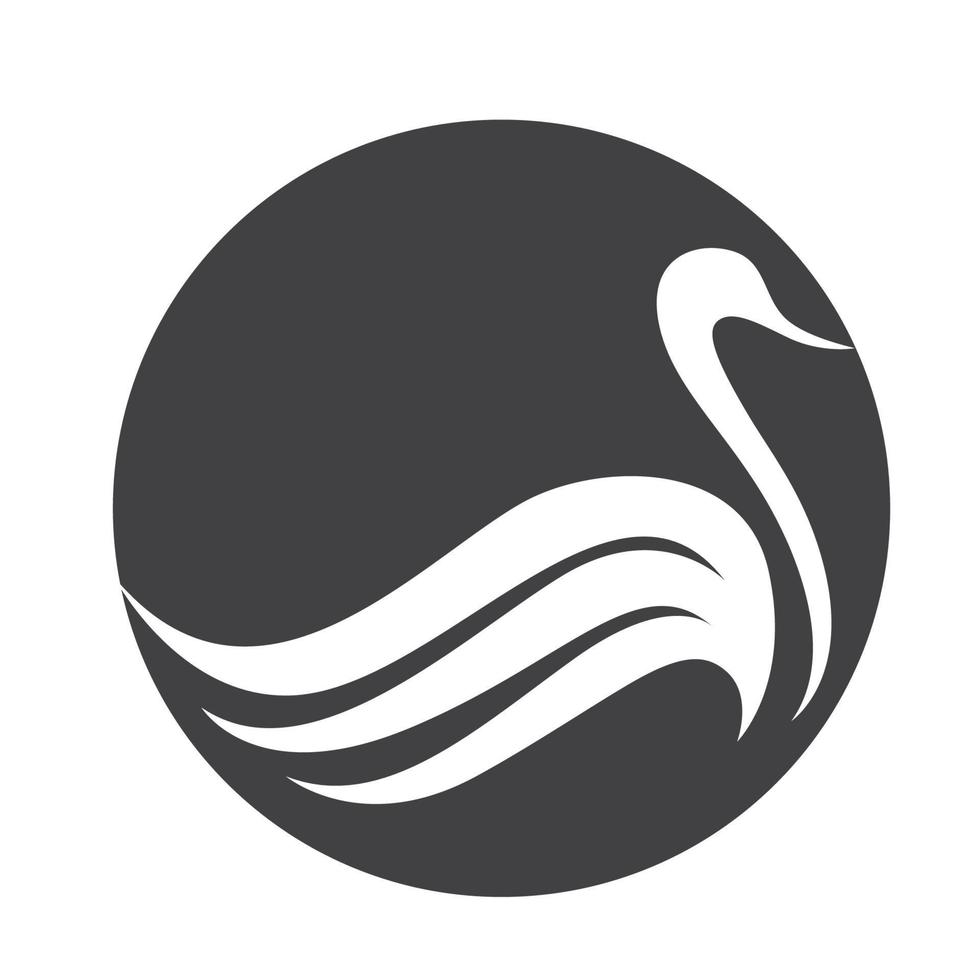 ilustração em vetor modelo ícone cisne