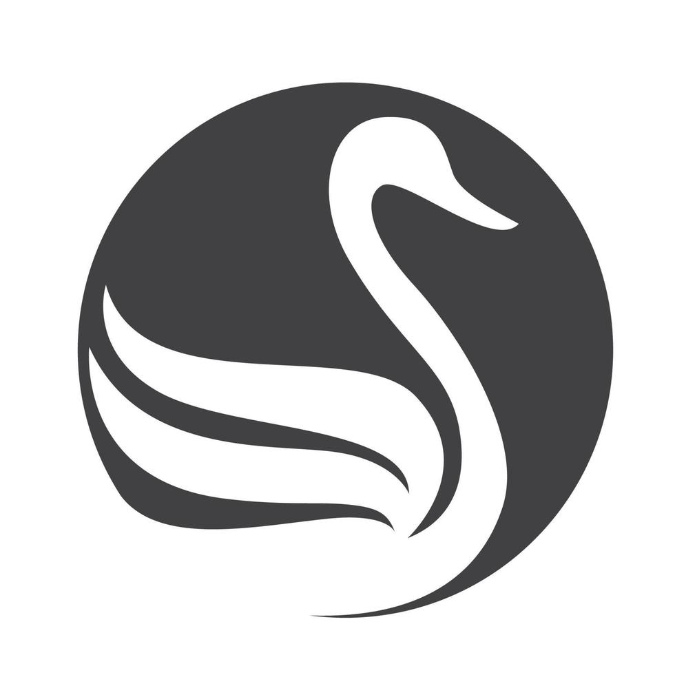 ilustração em vetor modelo ícone cisne