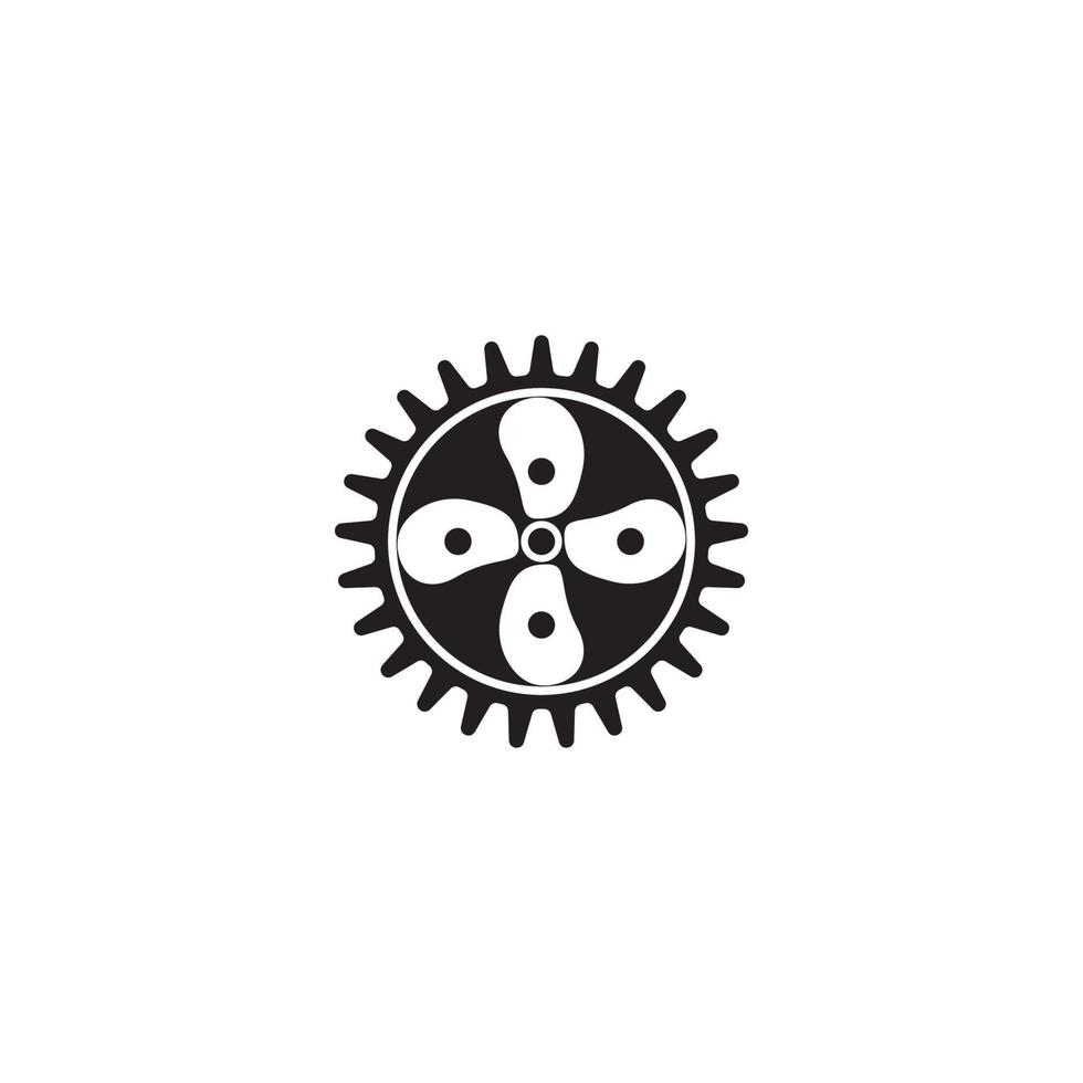 logotipo do ícone de engrenagem, design vetorial vetor